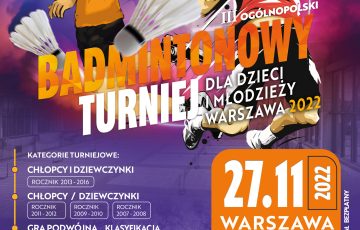 Wystartowały zapisy na wyjątkowy III Badmintonowy Maraton Warszawa 2022